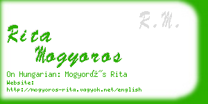 rita mogyoros business card